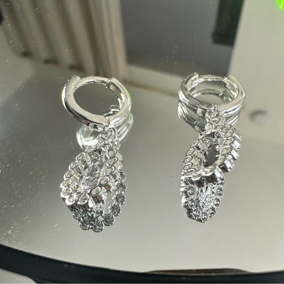 Sterling Silver 925 Our Lady of Guadalupe Dangle Earrings - Picture 3 of 11